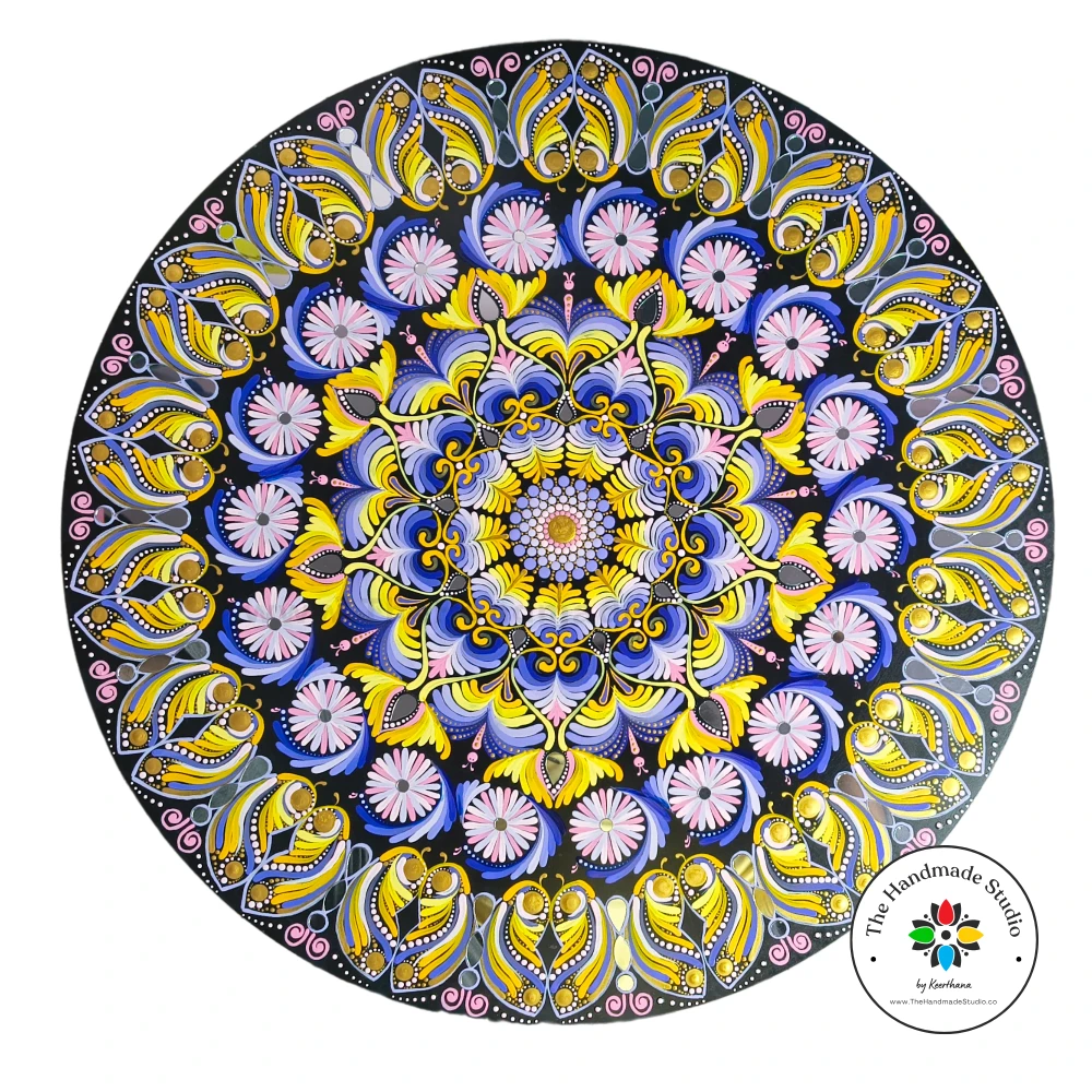 Butterfly Floral Mandala - 30 inch