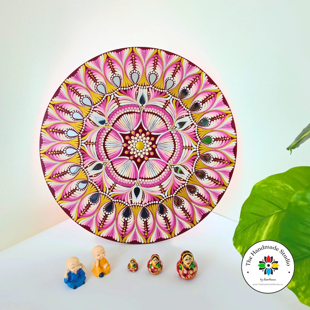 Purple and Peaches - 18 inch Mandala